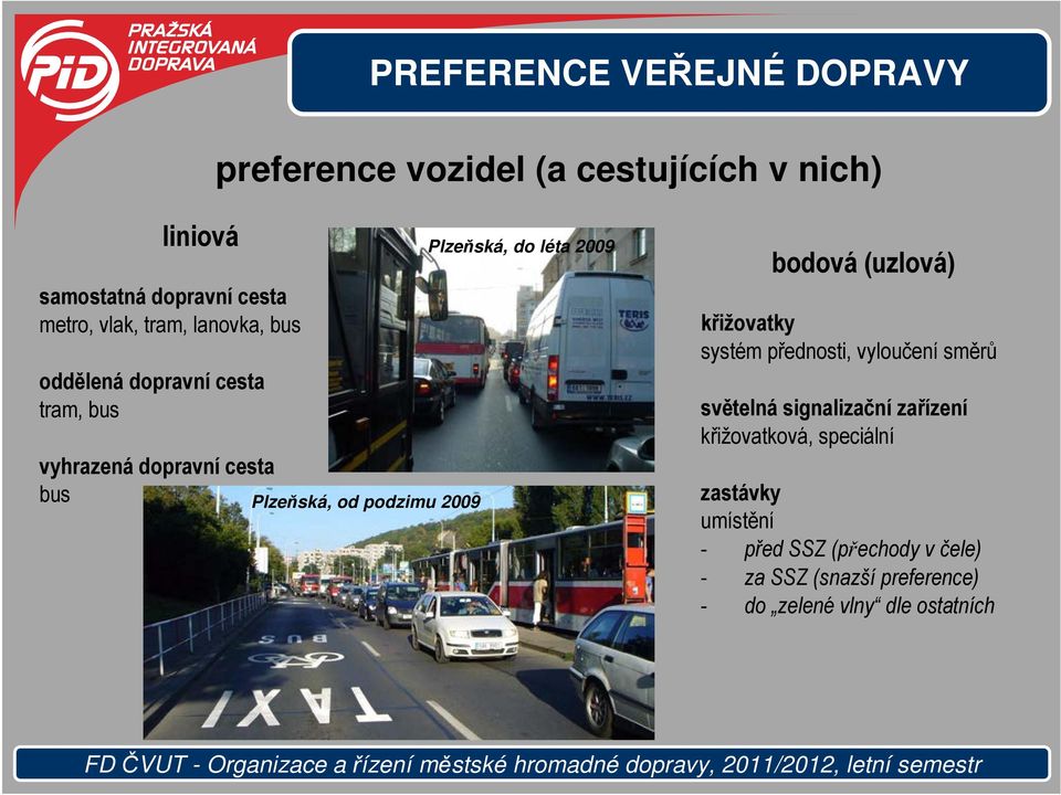 2009 bodová (uzlová) křižovatky systém přednosti, vyloučení směrů světelná signalizační zařízení křižovatková,