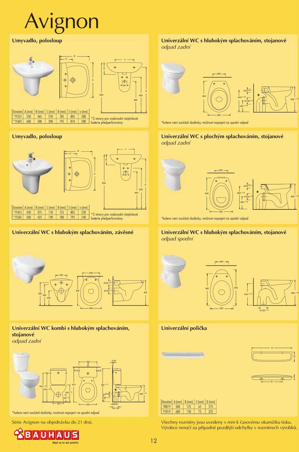 180 +/-10 355 Umyvadlo, polosloup Uiverzálí W s plochým splachováím, stojaové 80 205 850 650 600 E 480 55 +3/-1 +/-10 390 +/-10 Ozačeí (mm) (mm) (mm) (mm) E (mm) (mm) 75451 450 375 170 155 805 220
