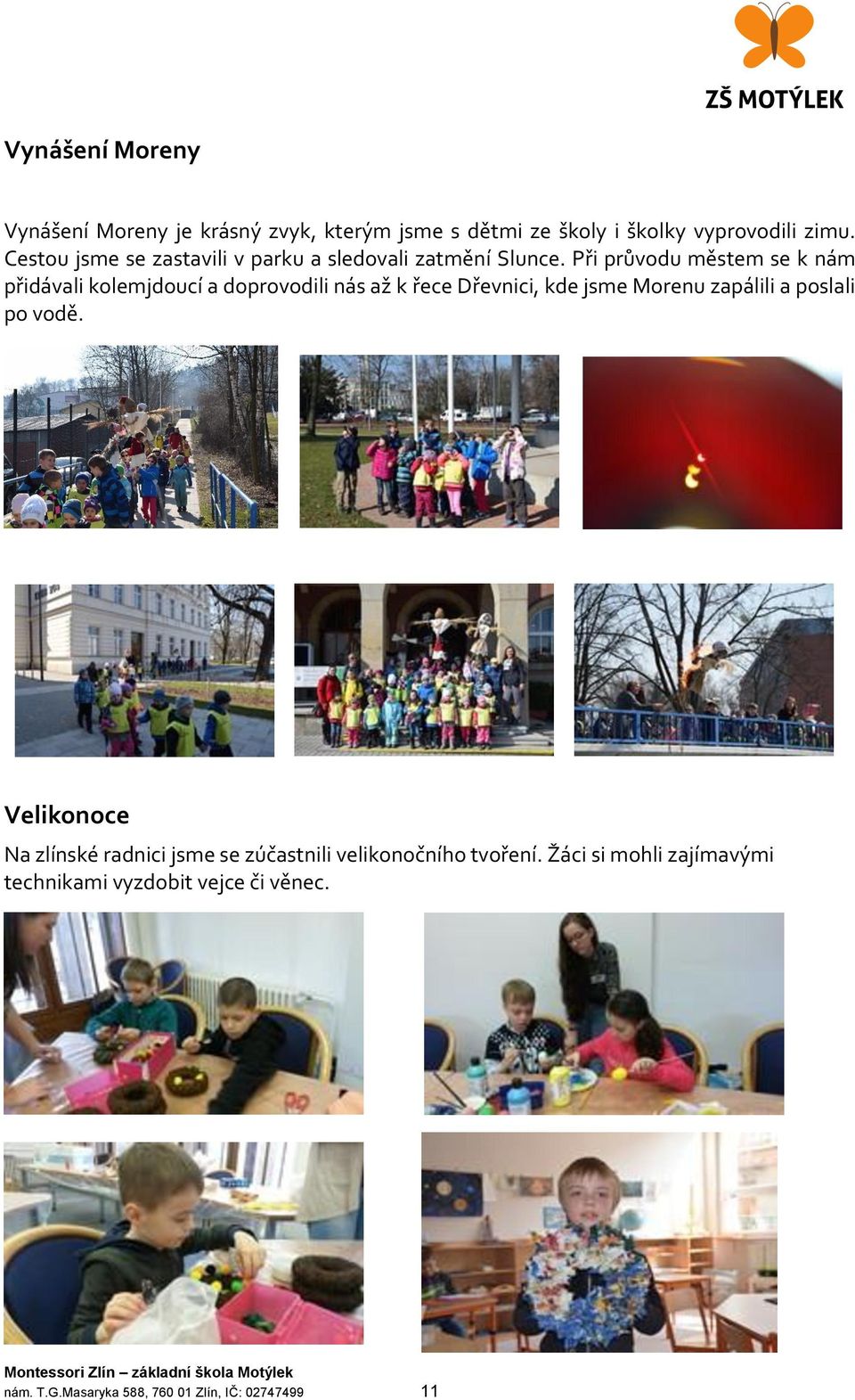 Výroční zpráva Montessori Zlín základní škola a mateřská škola Motýlek -  PDF Free Download
