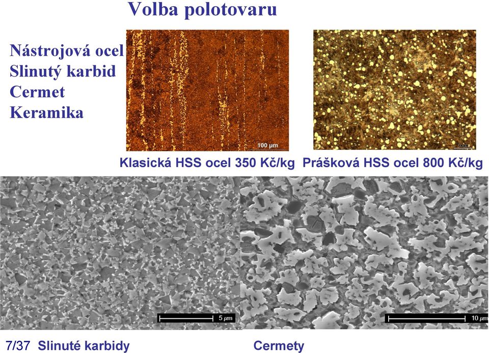 Klasická HSS ocel 350 Kč/kg Prášková