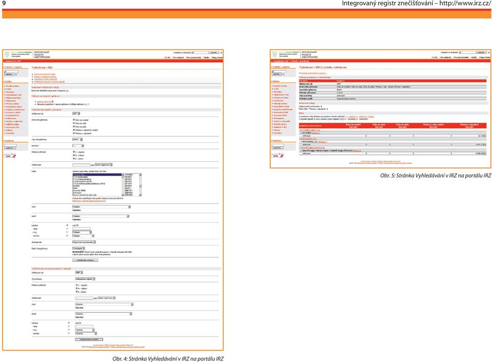 IRZ na portálu IRZ Obr.