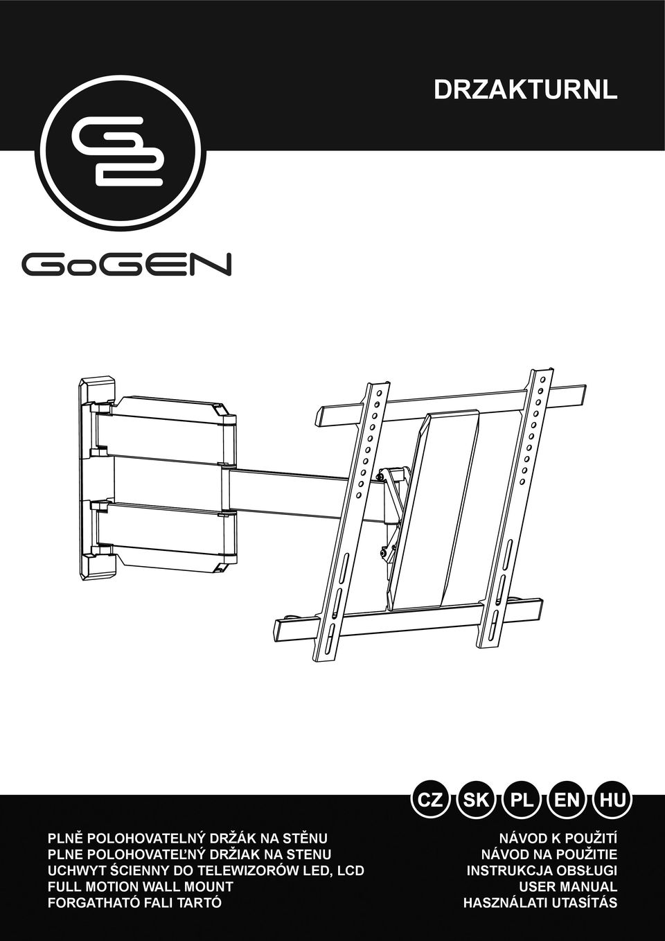 LED, LCD Full Motion Wall Mount Forgatható Fali tartó NÁVOD K