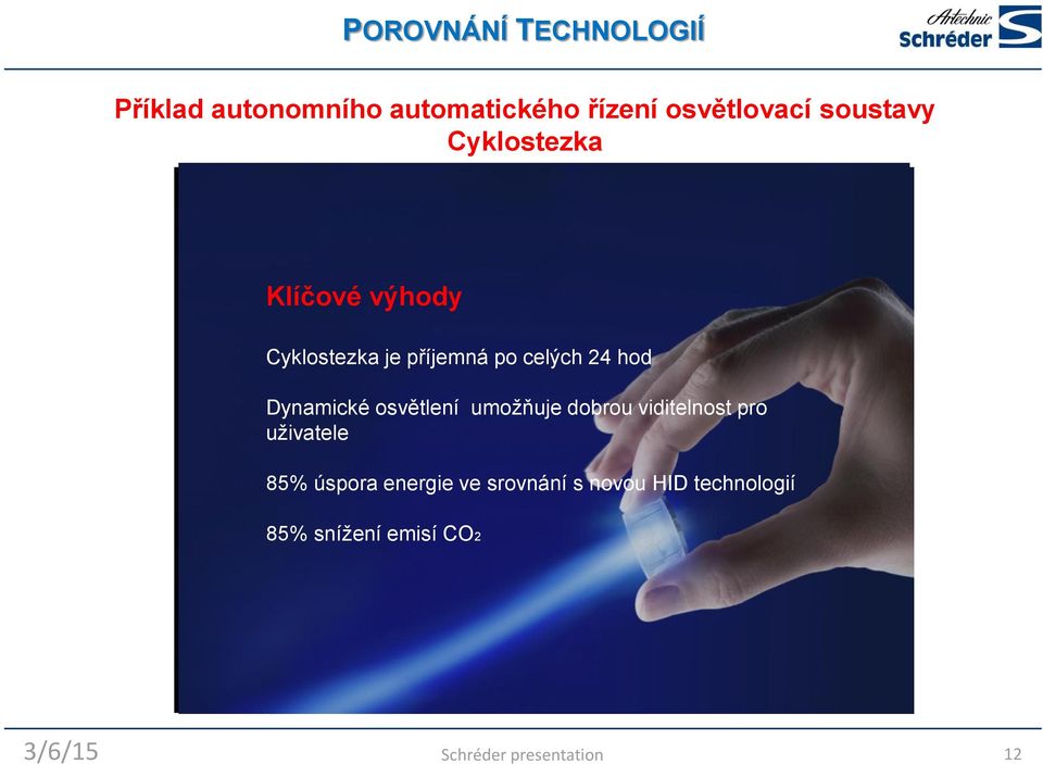 dobrou viditelnost pro Šetří uživatele energii zatímco komfort a bezpečnost zůstávají zachovány Je 85% preventivní úspora proti energie