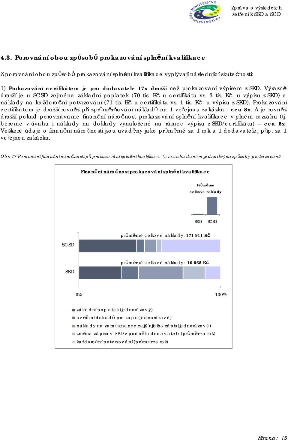 Kč u certifikátu vs. 1 tis. Kč. u výpisu z ). Prokazování certifikátem je dražší rovněž při zprůměrňování nákladů na 1 veřejnou zakázku - cca 8x.
