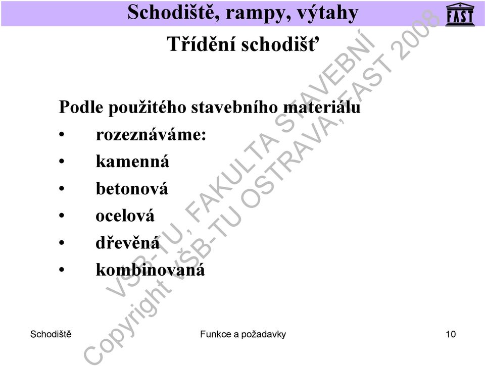 betonová ocelová dřevěná