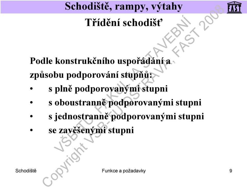 oboustranně podporovanými stupni s jednostranně