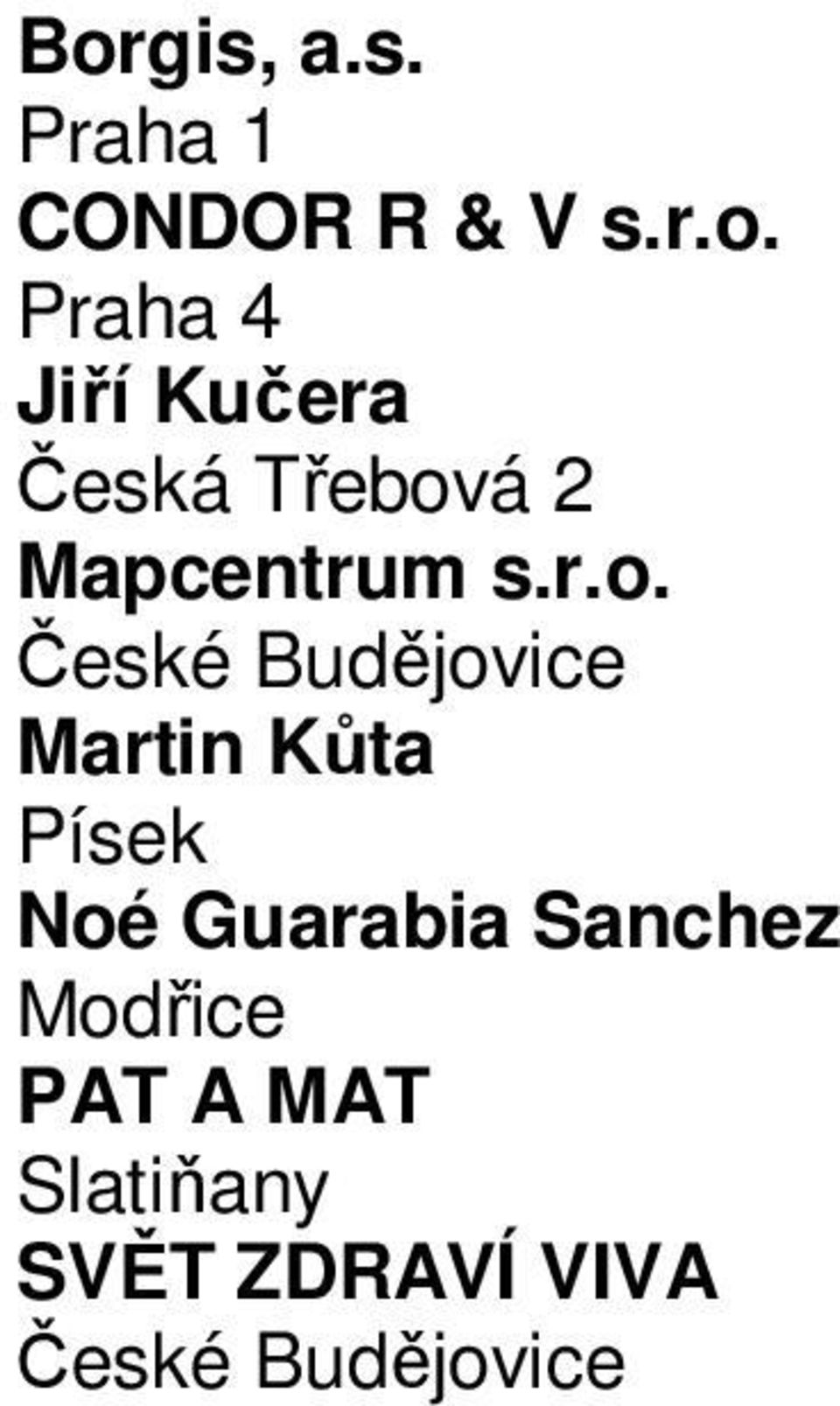 á 2 Mapcentrum s.r.o.
