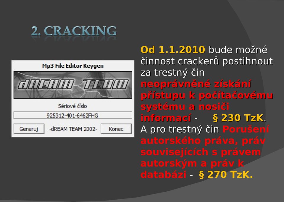 informací 230 TzK.
