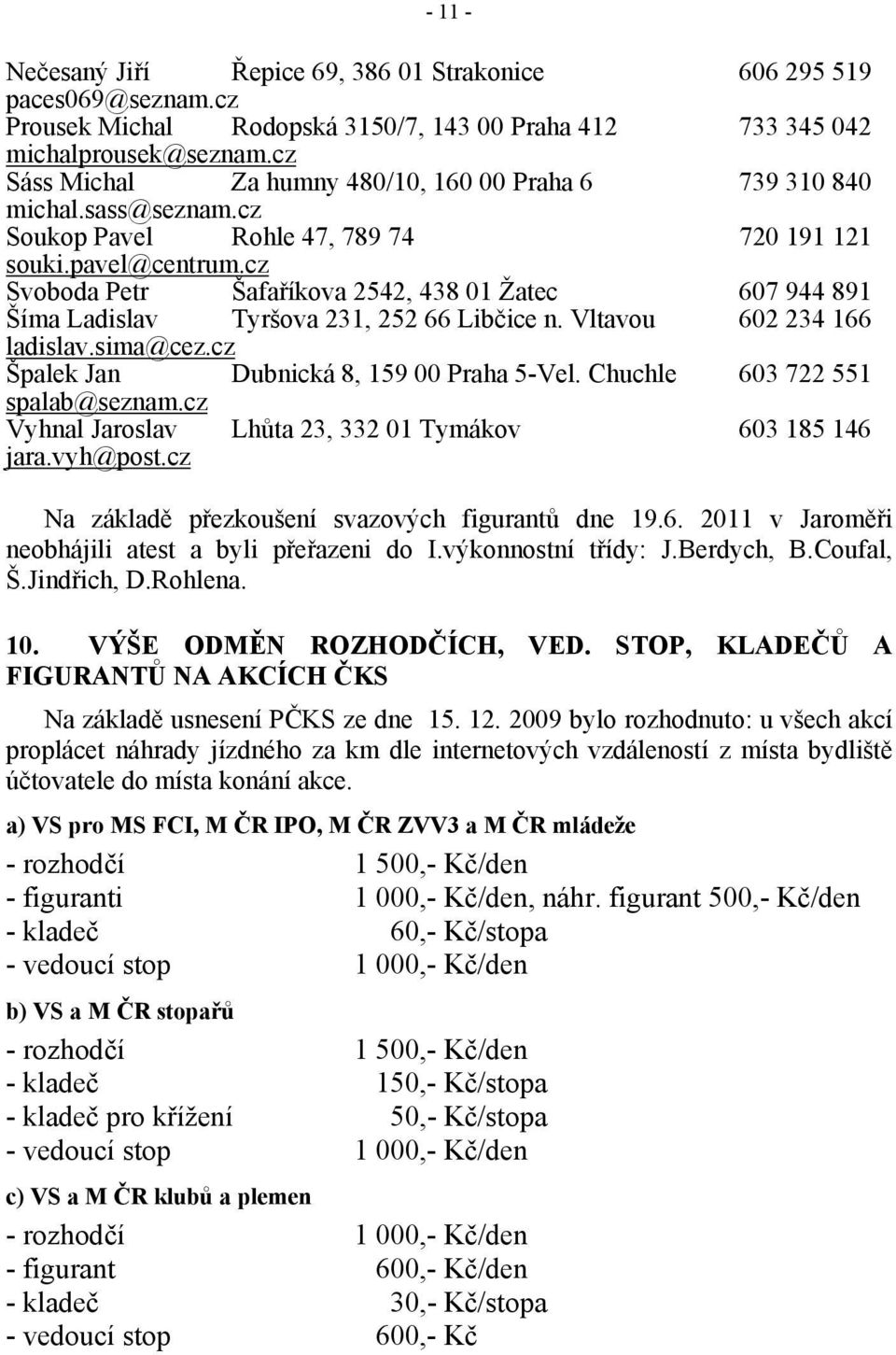 cz Svoboda Petr Šafaříkova 2542, 438 01 Žatec 607 944 891 Šíma Ladislav Tyršova 231, 252 66 Libčice n. Vltavou 602 234 166 ladislav.sima@cez.cz Špalek Jan Dubnická 8, 159 00 Praha 5-Vel.