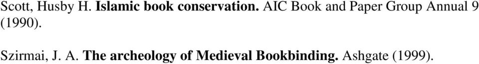 AIC Book and Paper Group Annual 9