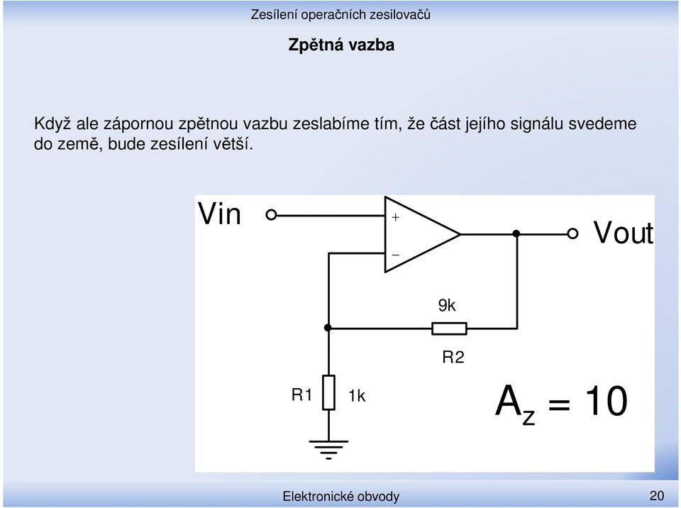 svedeme do země, bude zesílení větší.