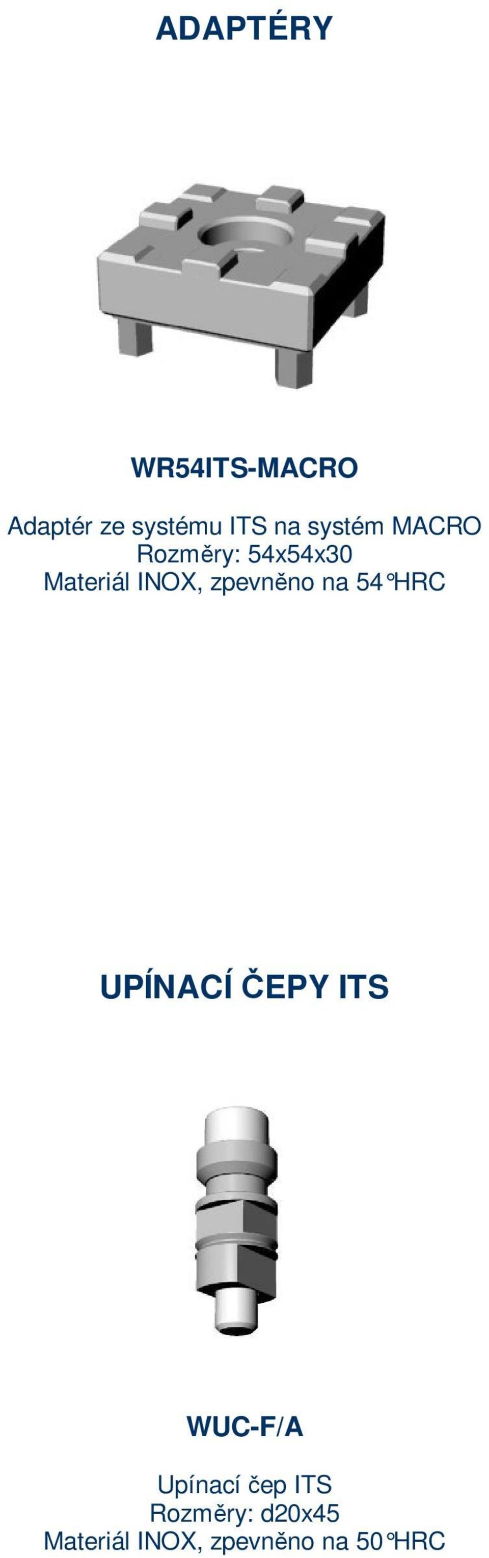 UPÍNACÍ ČEPY ITS WUC-F/A Upínací čep ITS