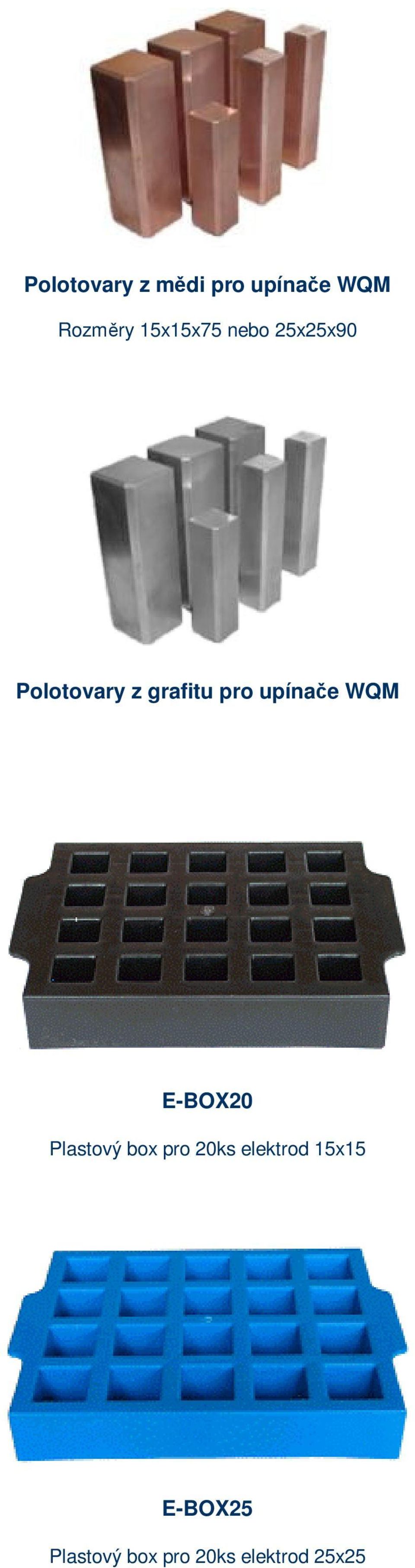 upínače WQM E-BOX20 Plastový box pro 20ks