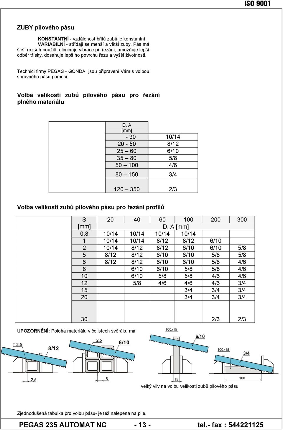 Technici firmy PEGAS - GONDA jsou připraveni Vám s volbou správného pásu pomoci.