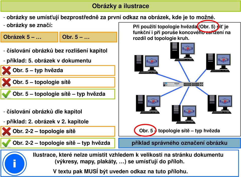 topologie sítě typ hvězd - číslování orázků dle kpitol - příkld: orázek v kpitole Or - topologie sítě Or - topologie sítě typ hvězd Or 5 topologie sítě typ hvězd příkld