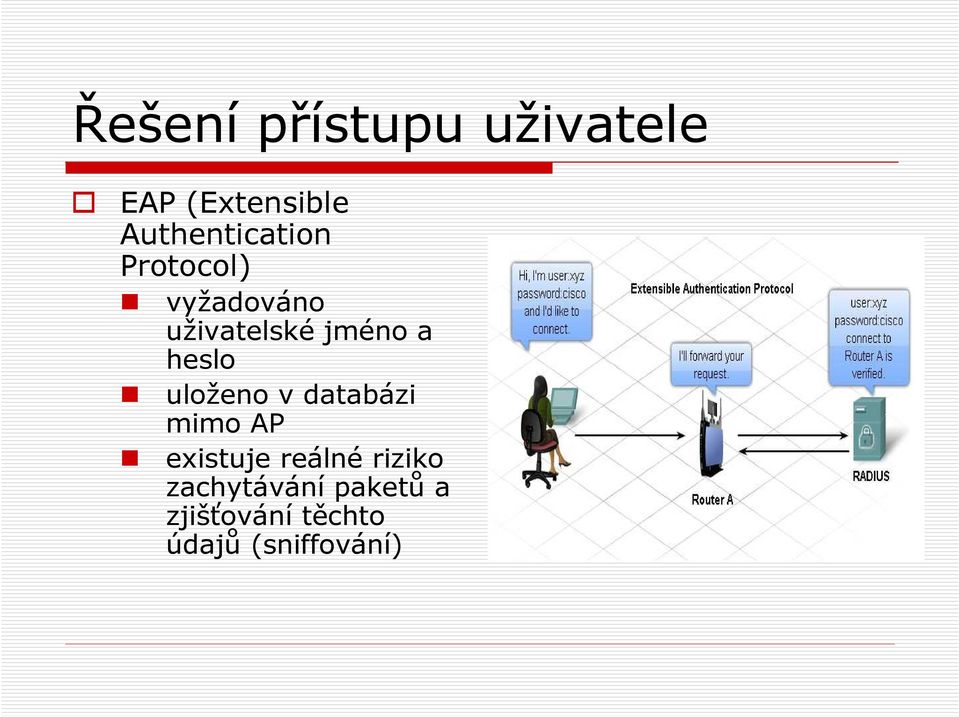 jméno a heslo uloženo v databázi mimo AP existuje