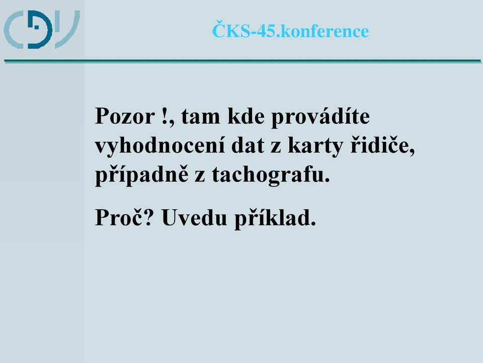 vyhodnocení dat z karty