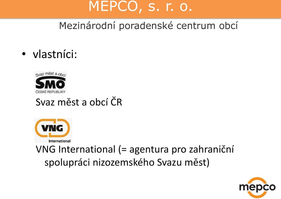 měst a obcí ČR VNG International (=