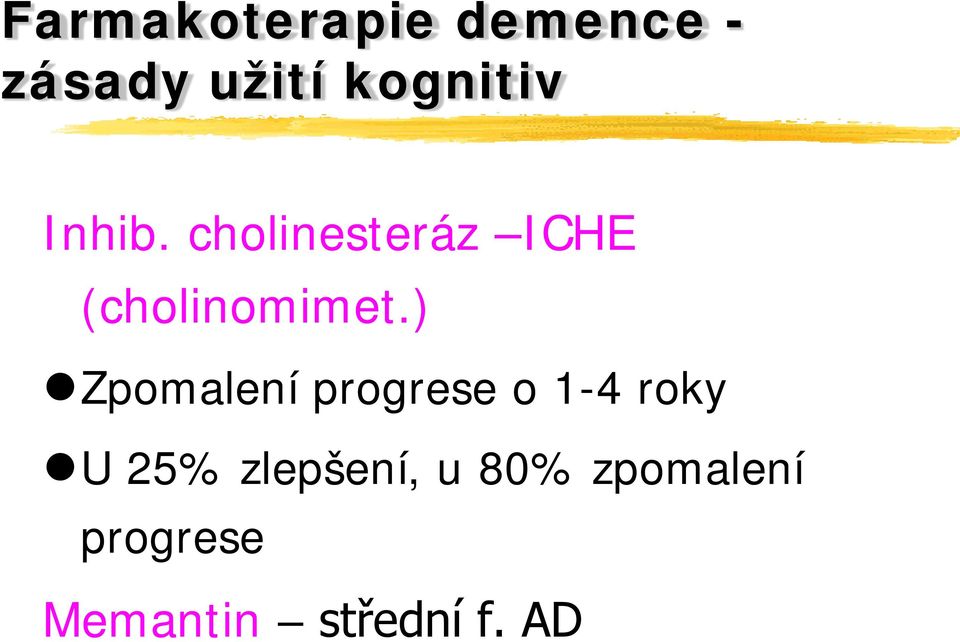 cholinesteráz ICHE (cholinomimet.