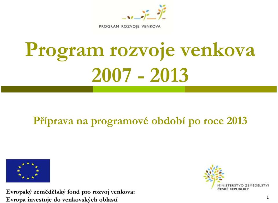 2013 Evropský zemědělský fond pro rozvoj