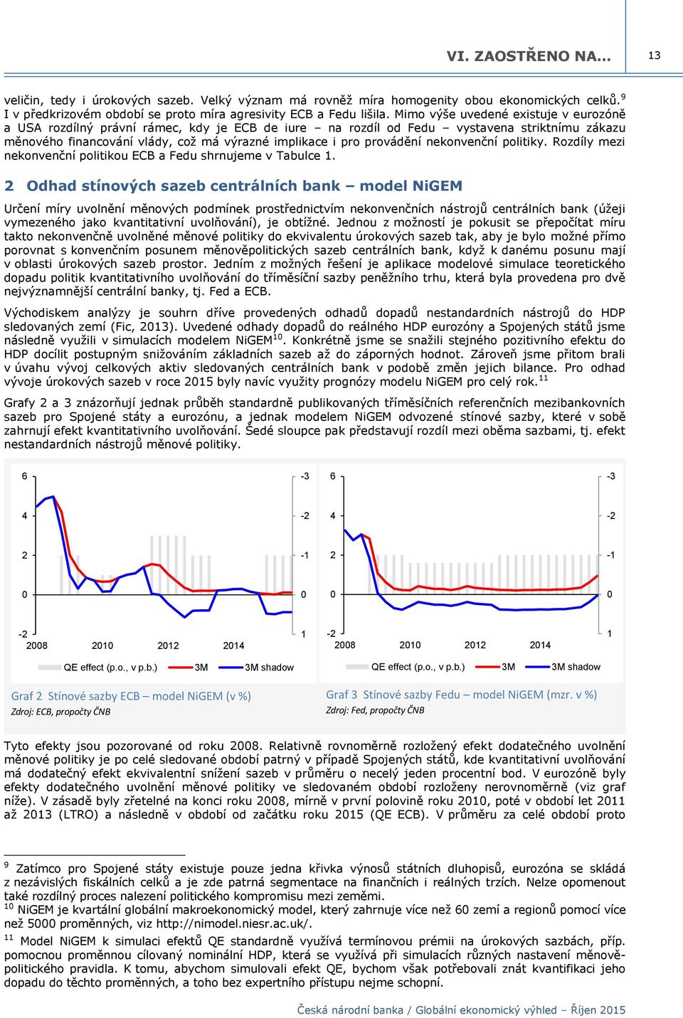 provádění nekonvenční politiky. Rozdíly mezi nekonvenční politikou ECB a Fedu shrnujeme v Tabulce 1.