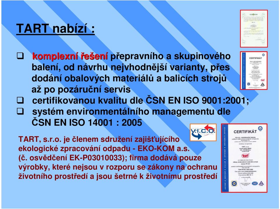EN ISO 14001 : 2005 TART, s.