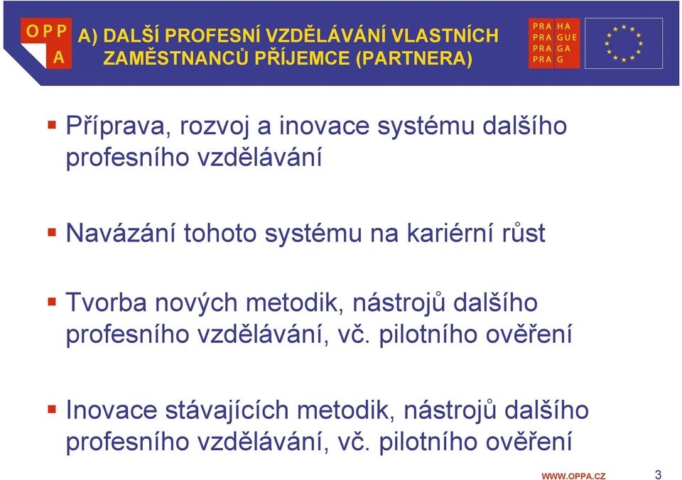 Tvorba nových metodik, nástrojů dalšího profesního vzdělávání, vč.