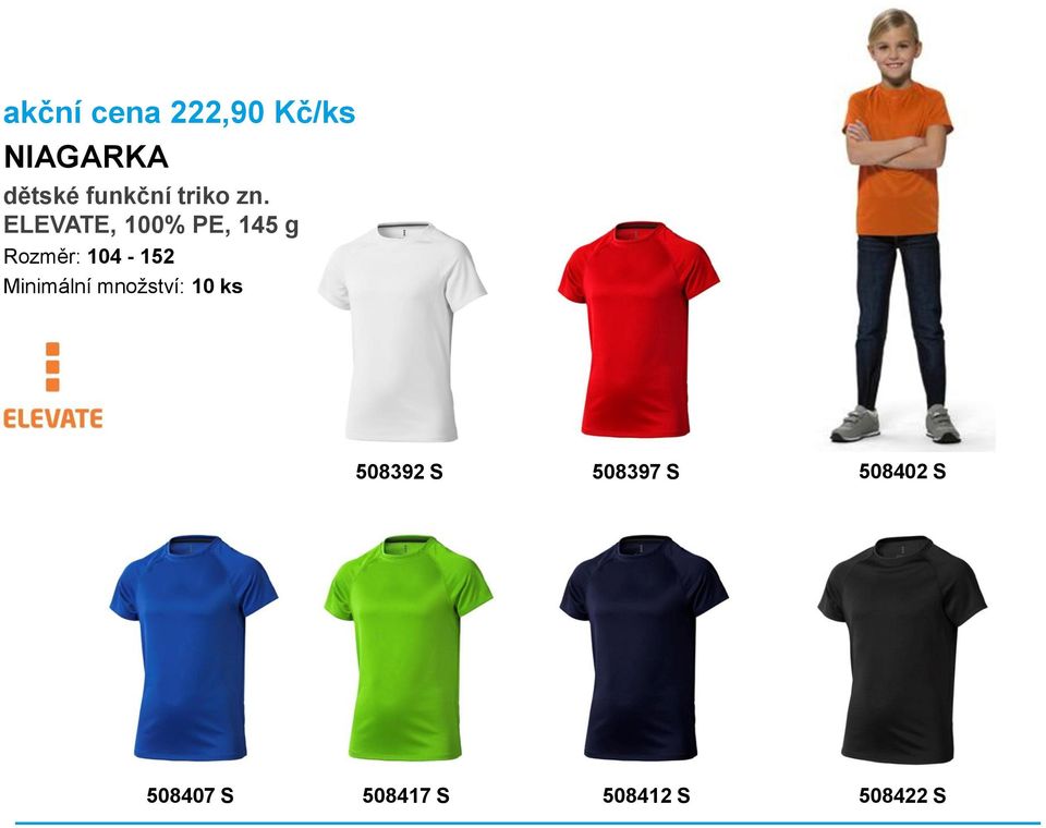 ELEVATE, 100% PE, 145 g Rozměr: 104-152