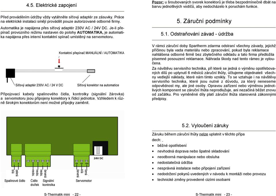 Před prováděním údržby vždy vytáhněte síťový adaptér ze zásuvky. Práce na elektrické instalaci smějí provádět pouze autorizované odborné firmy.