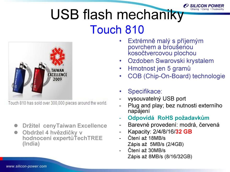 expertůtechtree (India) - vysouvatelný USB port - Plug and play; bez nutnosti externího napájení - Odpovídá RoHS požadavkům -