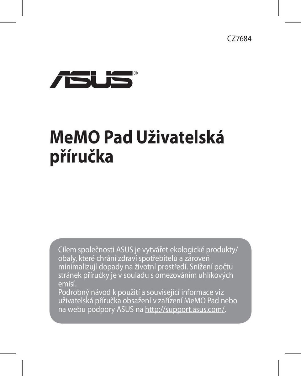 Snížení počtu stránek příručky je v souladu s omezováním uhlíkových emisí.