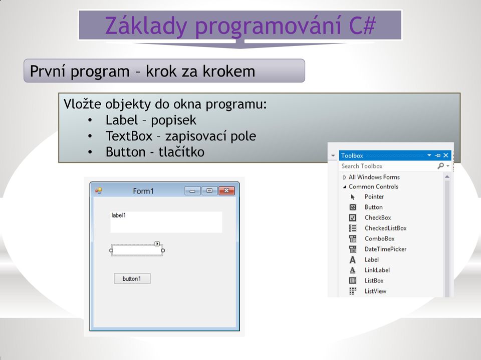 programu: Label popisek