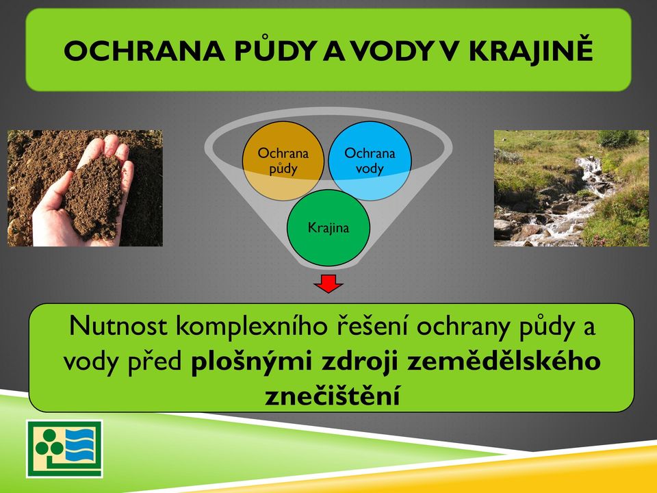 komplexního řešení ochrany půdy a vody