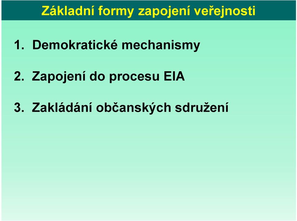 Demokratické mechanismy 2.