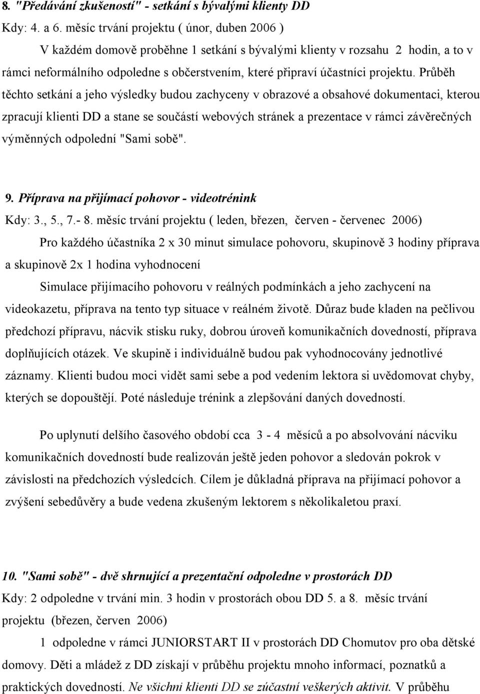 projektu.