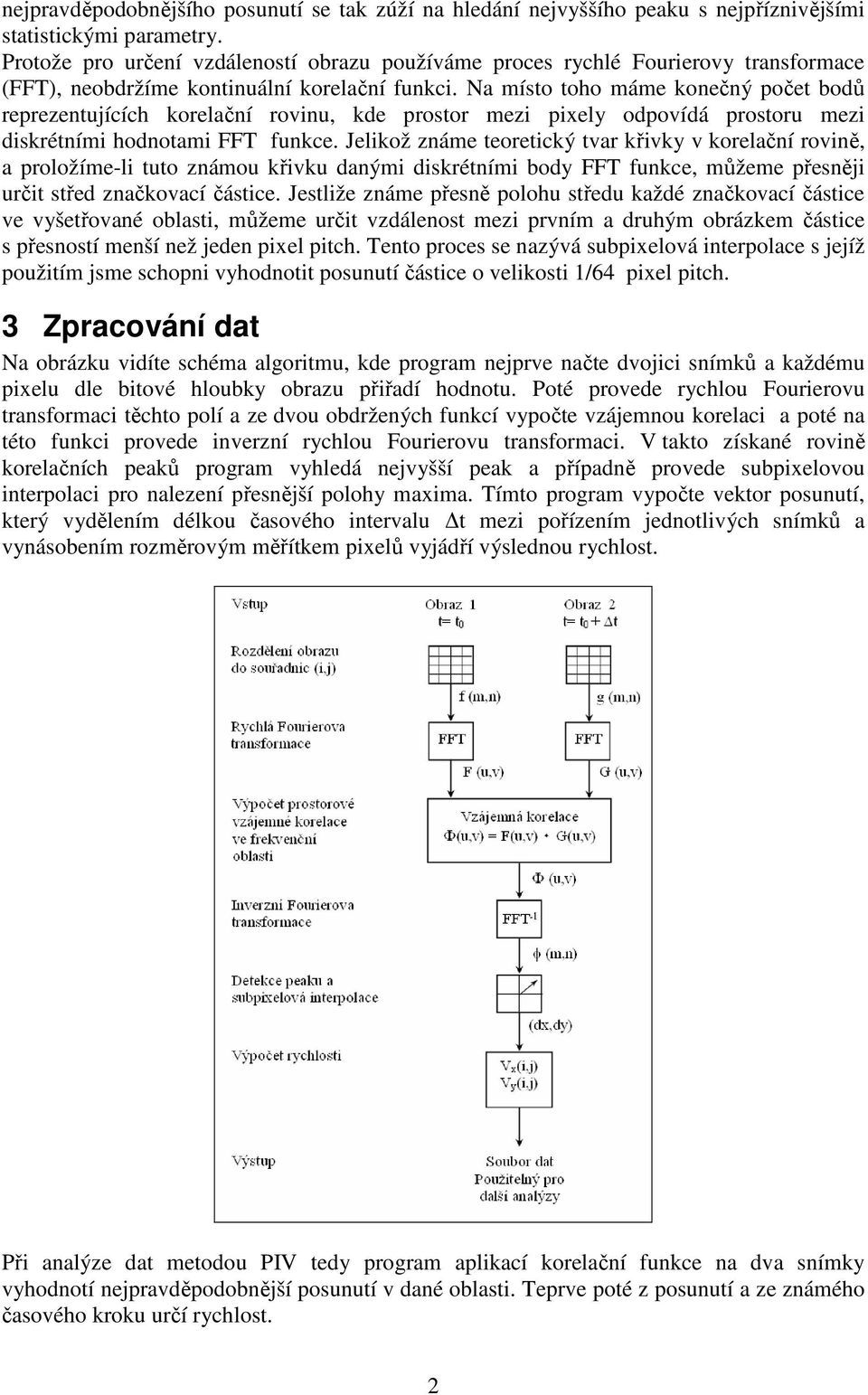 Na místo toho máme konečný počet bodů reprezentujících korelační rovinu, kde prostor mezi pixely odpovídá prostoru mezi diskrétními hodnotami FFT funkce.