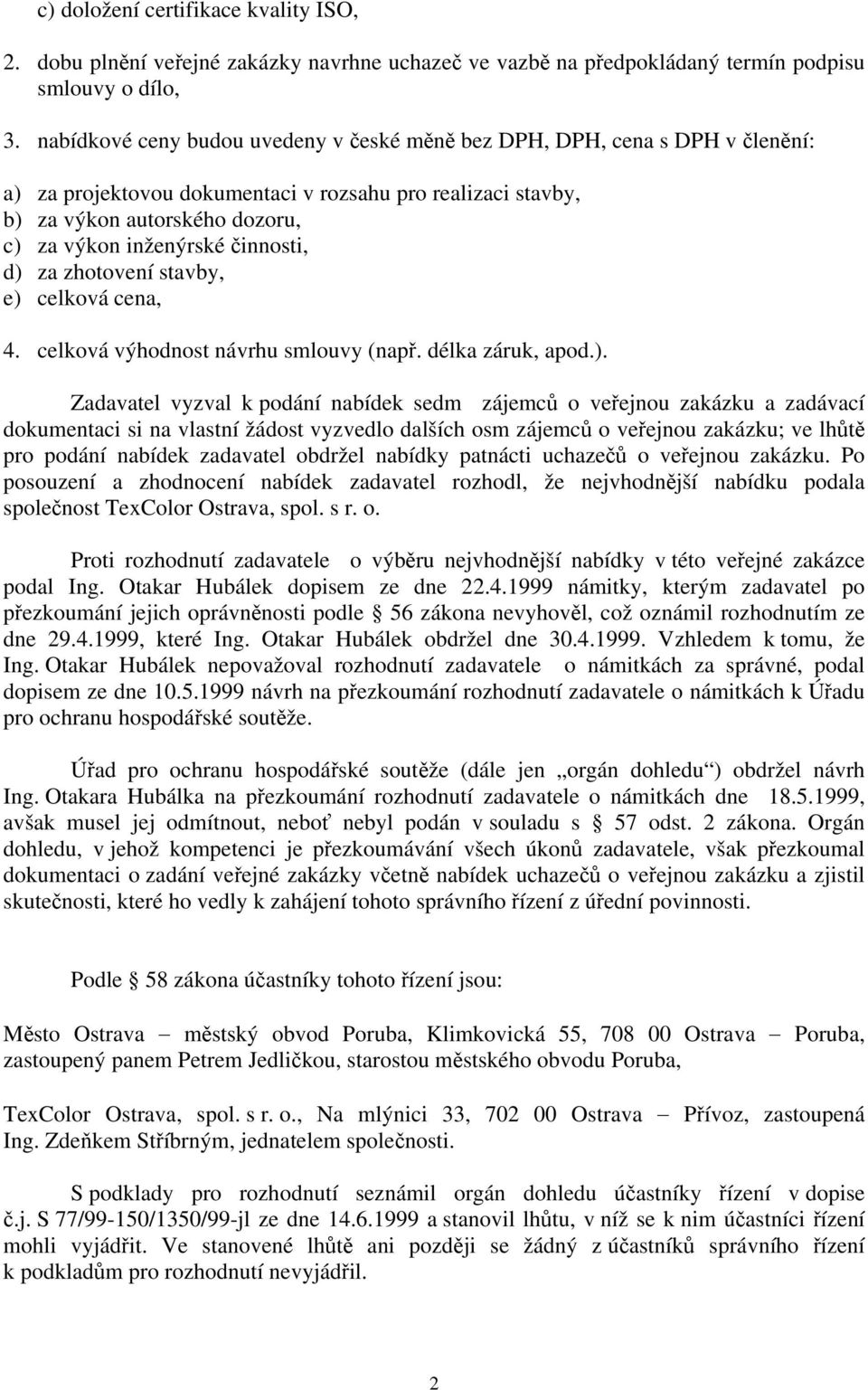 činnosti, d) 