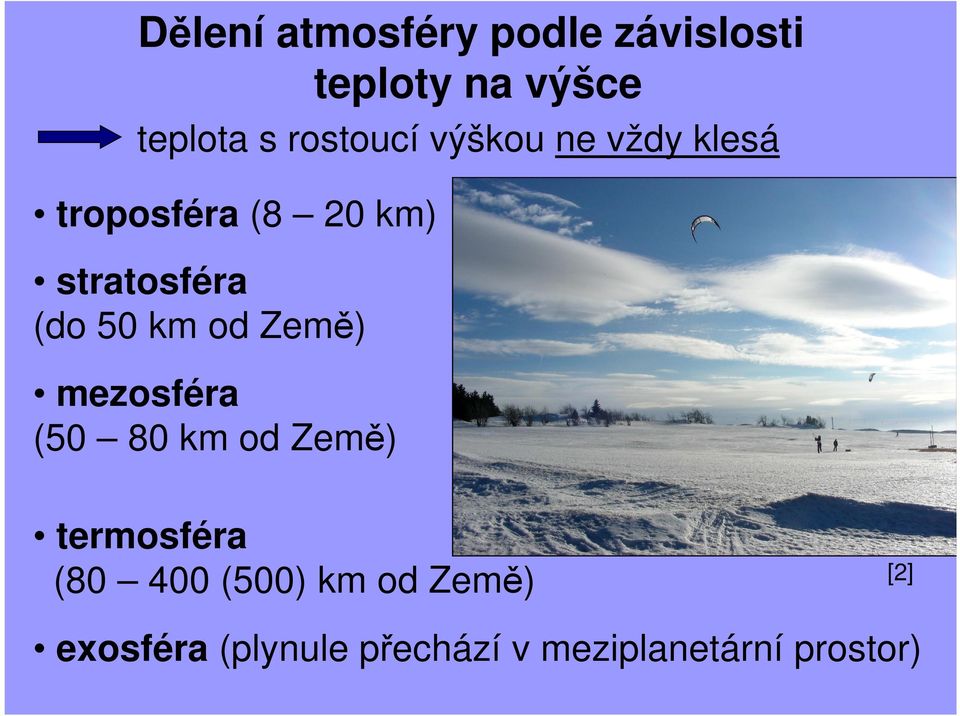 50 km od Země) mezosféra (50 80 km od Země) termosféra (80 400