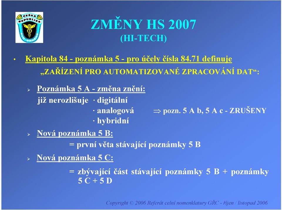 již nerozlišuje digitální analogová pozn.