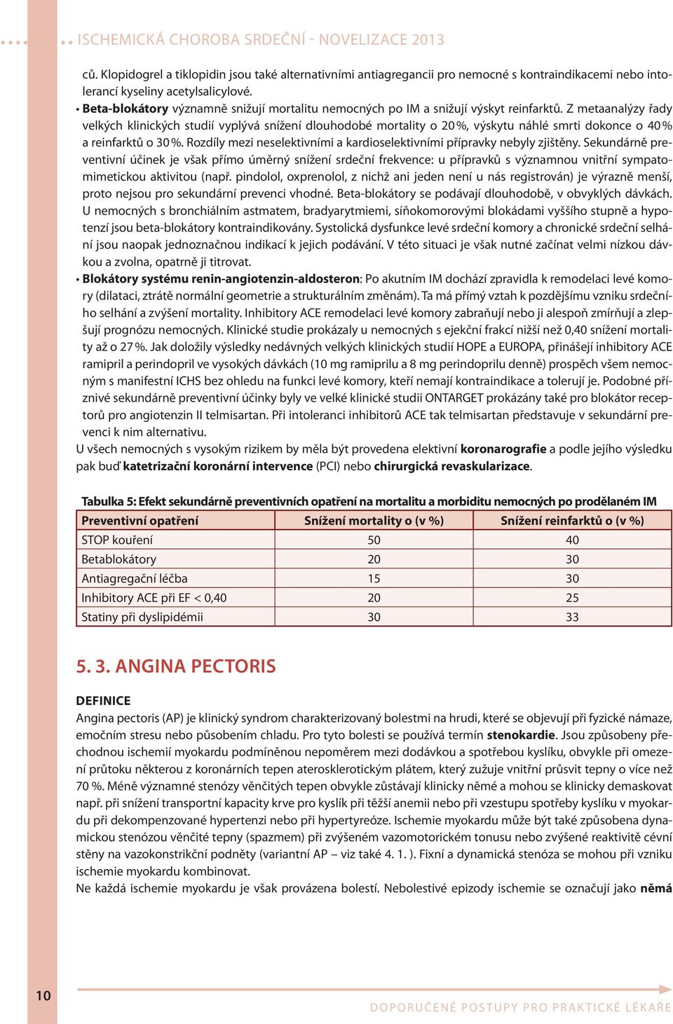 Z metaanalýzy řady velkých klinických studií vyplývá snížení dlouhodobé mortality o 20 %, výskytu náhlé smrti dokonce o 40 % a reinfarktů o 30 %.