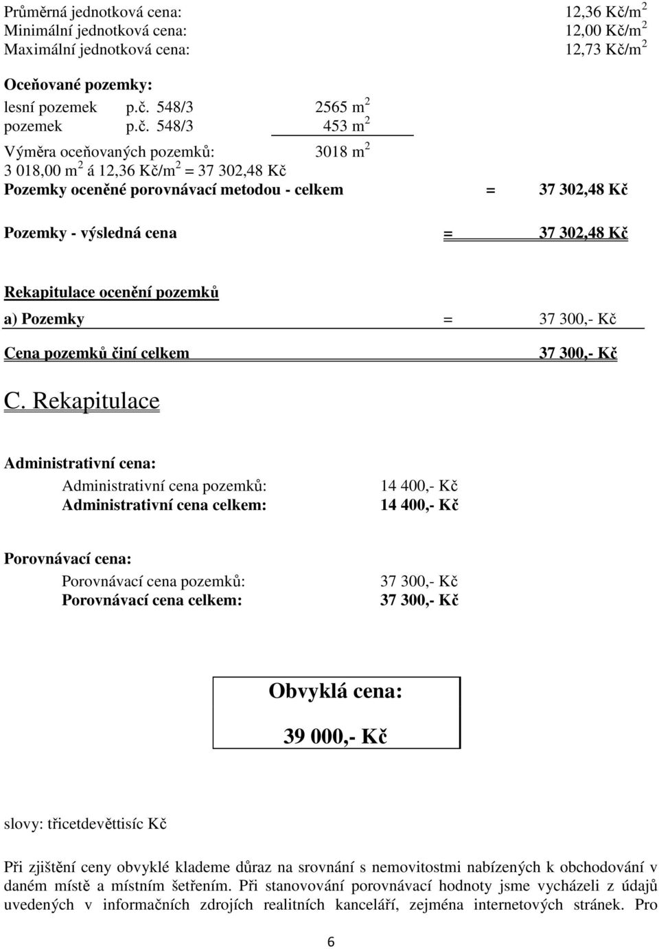 m 2 Maximální jednotková cena: 12,73 Kč/