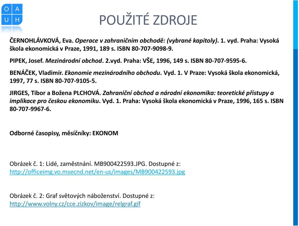 JIRGES, Tibor a Božena PLCHOVÁ. Zahraniční obchod a národní ekonomika: teoretické přístupy a implikace pro českou ekonomiku. Vyd. 1. Praha: Vysoká škola ekonomická v Praze, 1996, 165 s.