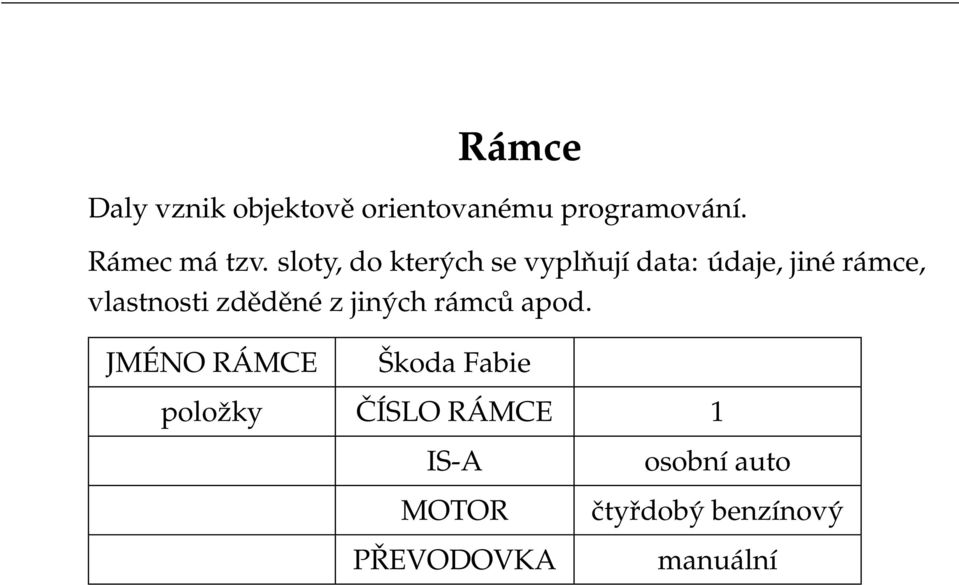 zděděné z jiných rámců apod.