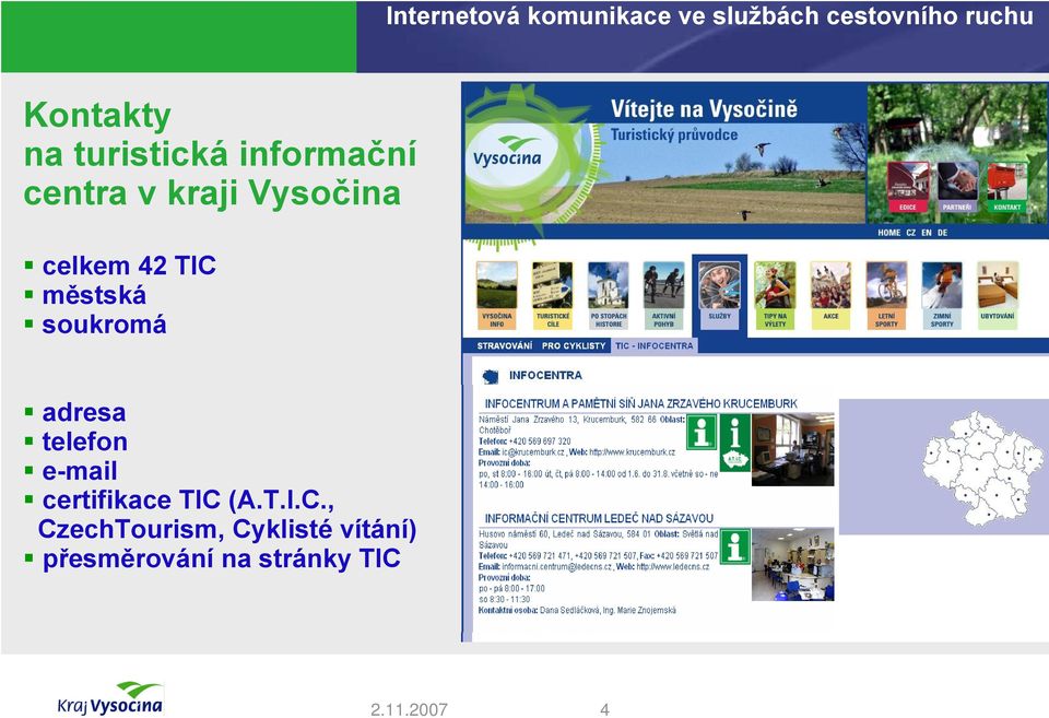 telefon e-mail certifikace TIC 