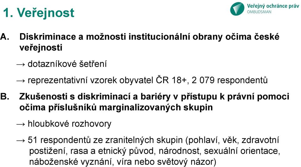 obyvatel ČR 18+, 2 079 respondentů B.