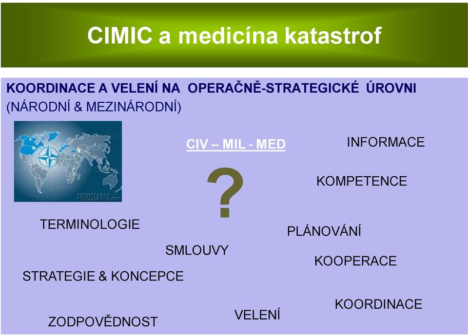 STRATEGIE & KONCEPCE CIV MIL -MED?