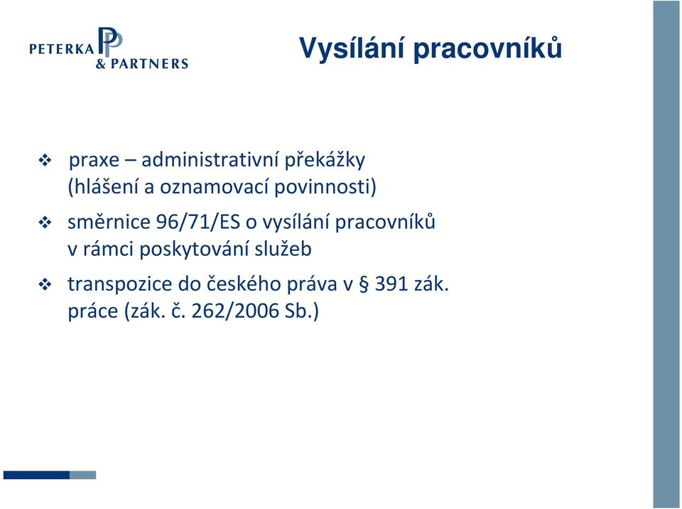 vysílání pracovníků v rámci poskytování služeb