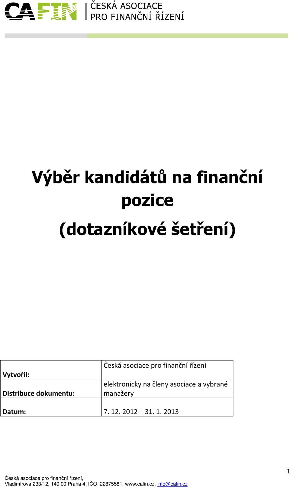 asociace pro finanční řízení elektronicky na členy