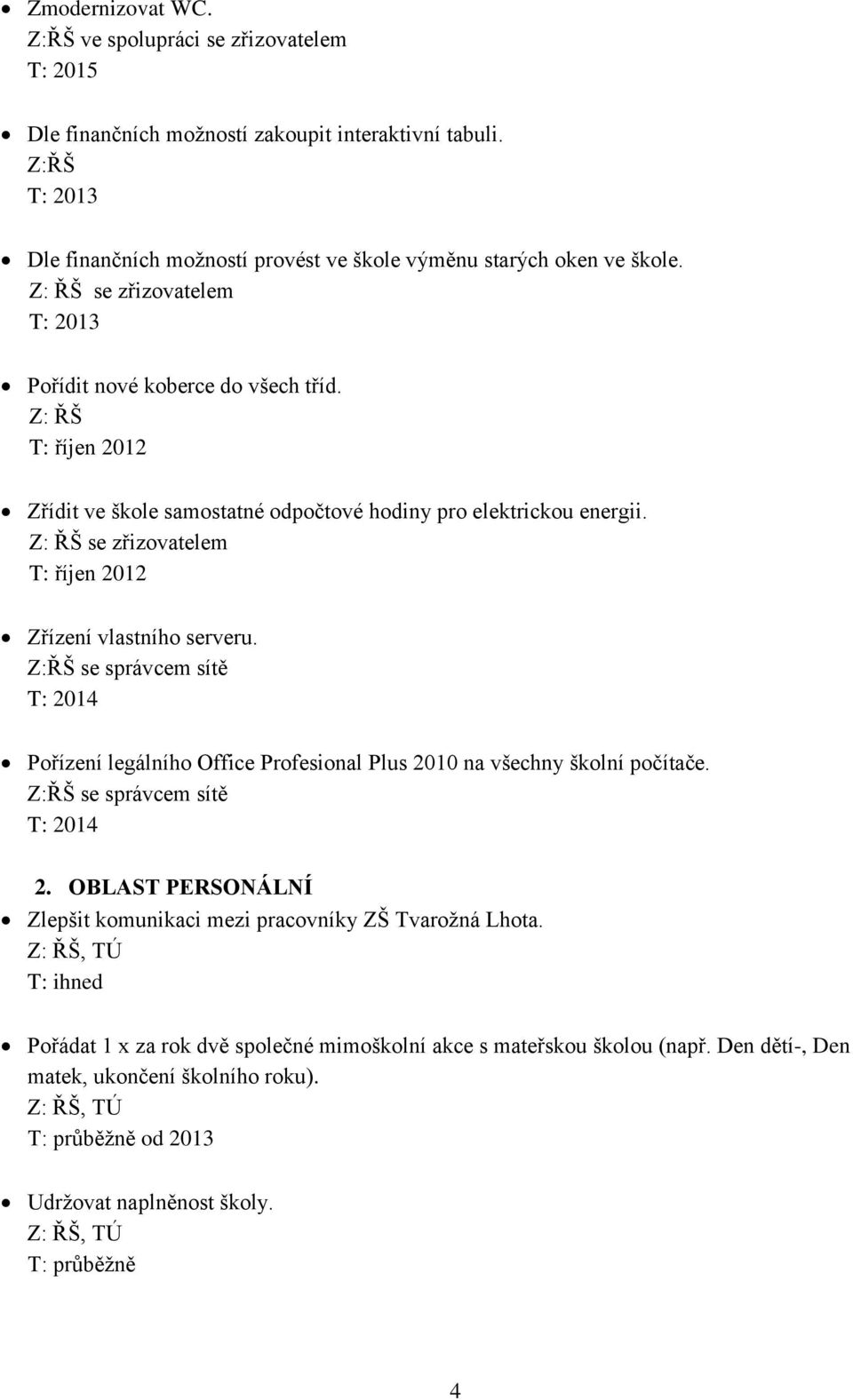 se správcem sítě T: 2014 Pořízení legálního Office Profesional Plus 2010 na všechny školní počítače. se správcem sítě T: 2014 2.