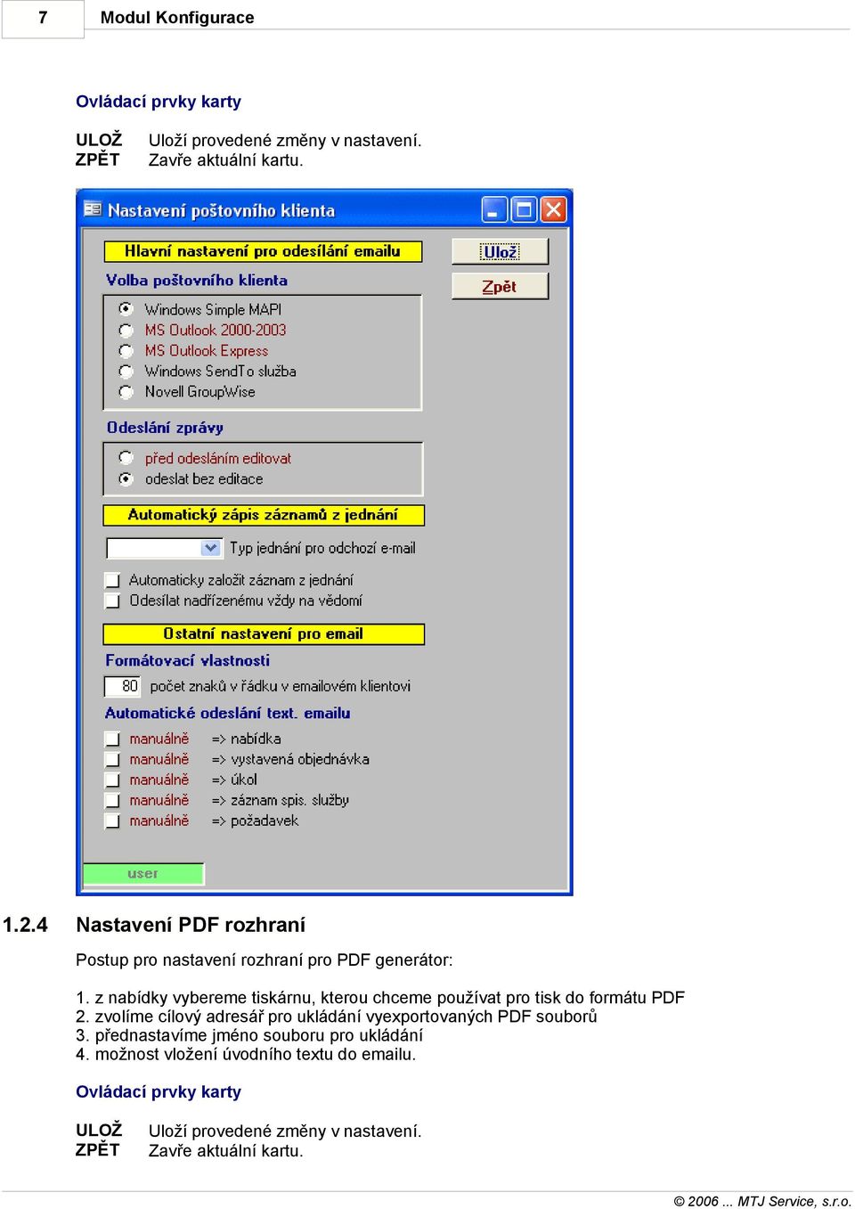 z nabídky vybereme tiskárnu, kterou chceme používat pro tisk do formátu PDF 2.